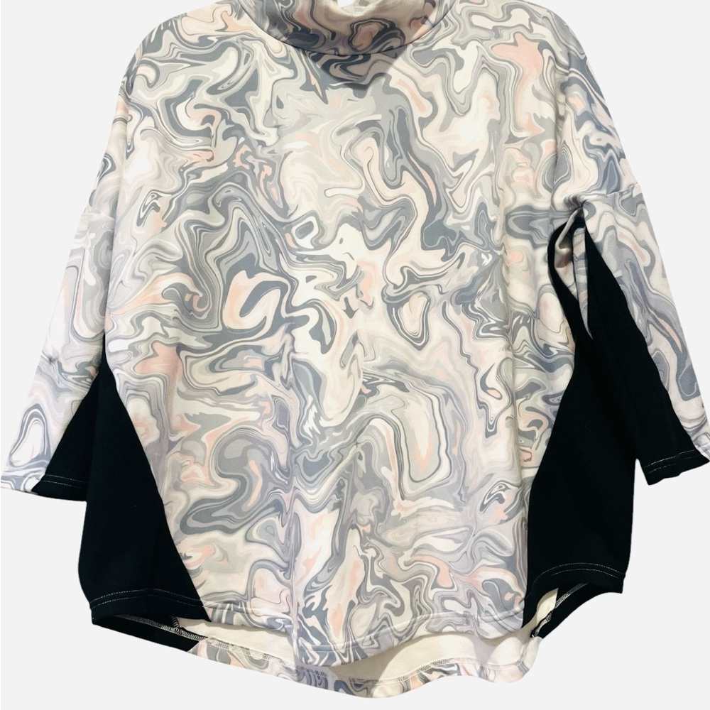 Tuckernuck Sport Hazy Marble Ally Swing Sweatshirt Boxy Xs/S Pink Oversized View 2